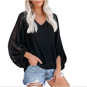 Balloon sleeve blouse